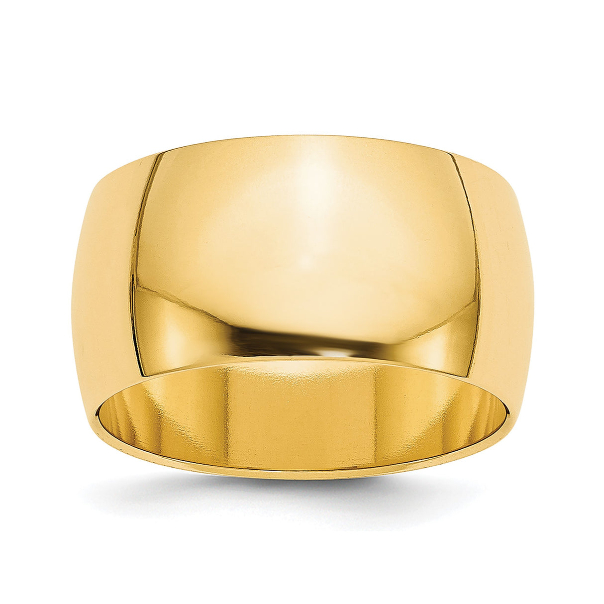 14k Yellow Gold Domed, Lightweight wedding band ring