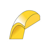 10k Yellow Gold Domed, Lightweight wedding band ring detail view