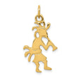 14k Yellow Gold Kokopelli Pendant Charm, Flute Player Tribal Desert Spirit Symbol