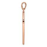 Passion Cross Charm Pendant in Real 14k Rose Gold