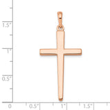 Passion Cross Charm Pendant in Real 14k Rose Gold