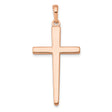 Passion Cross Charm Pendant in Real 14k Rose Gold