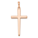 Passion Cross Charm Pendant in Real 14k Rose Gold