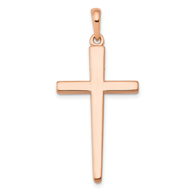 Passion Cross Charm Pendant in Real 14k Rose Gold