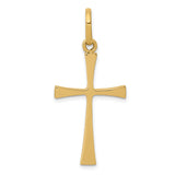 Latin Cross Charm Pendant in Real 14k Yellow Gold