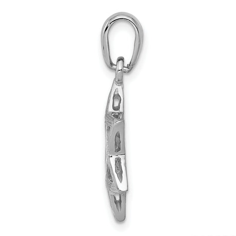 14k White Gold Star of David Pendant, Textured Jewish Symbol Jewelry