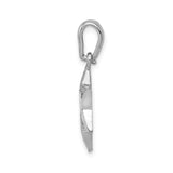14k White Gold Star of David Pendant, Textured Jewish Faith Charm, Unisex Religious Jewelry