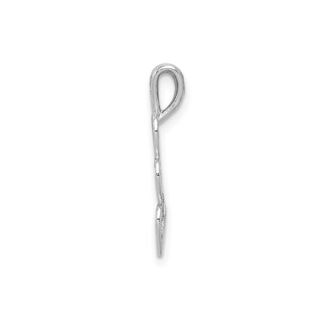 14k White Gold Triple Heart Pendant with Linked Open Hearts Design for Women