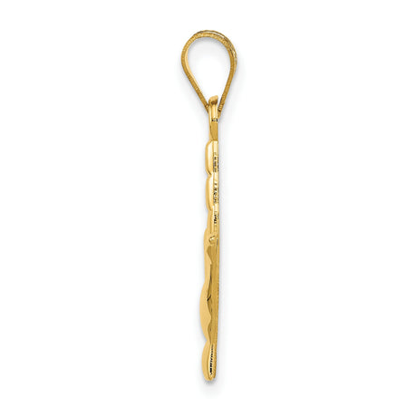 14k Yellow Gold ASL I Love You Hand Pendant, Sign Language Symbol of Love and Inclusivity