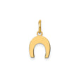 14k Yellow Gold Horseshoe Pendant, Polished Finish Good Luck Equestrian Charm for Women