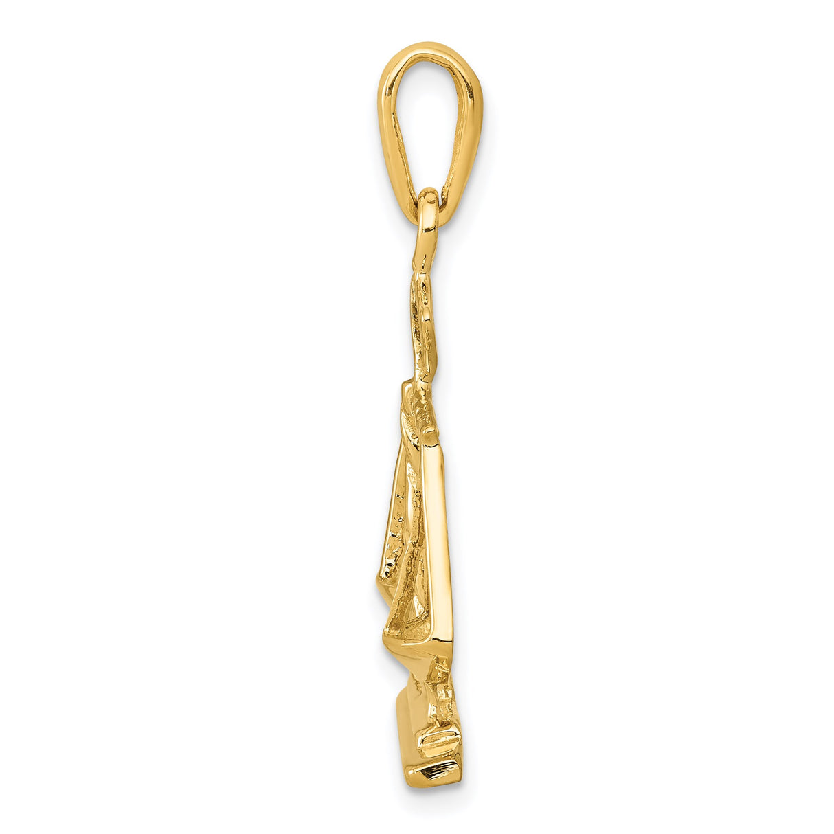 14k Yellow Gold Scales of Justice Pendant, Balance Scale Charm, Legal Ethics Symbol