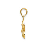 14k Yellow Gold Flower Pendant, Open Five-Petal Floral Design, Delicate Nature-Inspired Jewelry for Women