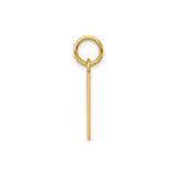 14k Yellow Gold Ace of Spades Pendant, Casino Style Playing Card Charm for Men or Unisex