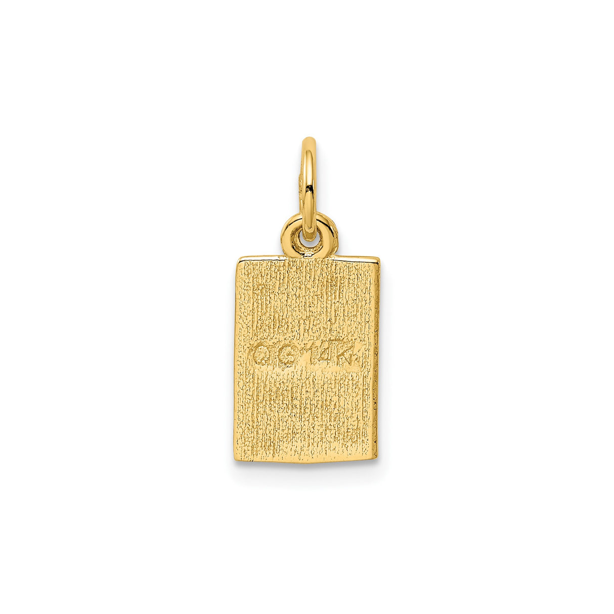 14k Yellow Gold Ace of Spades Pendant, Casino Style Playing Card Charm for Men or Unisex