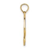 14k Multi-Tone Gold Pelican Pendant, Coastal Bird on Post, Nautical Jewelry for Men and Women