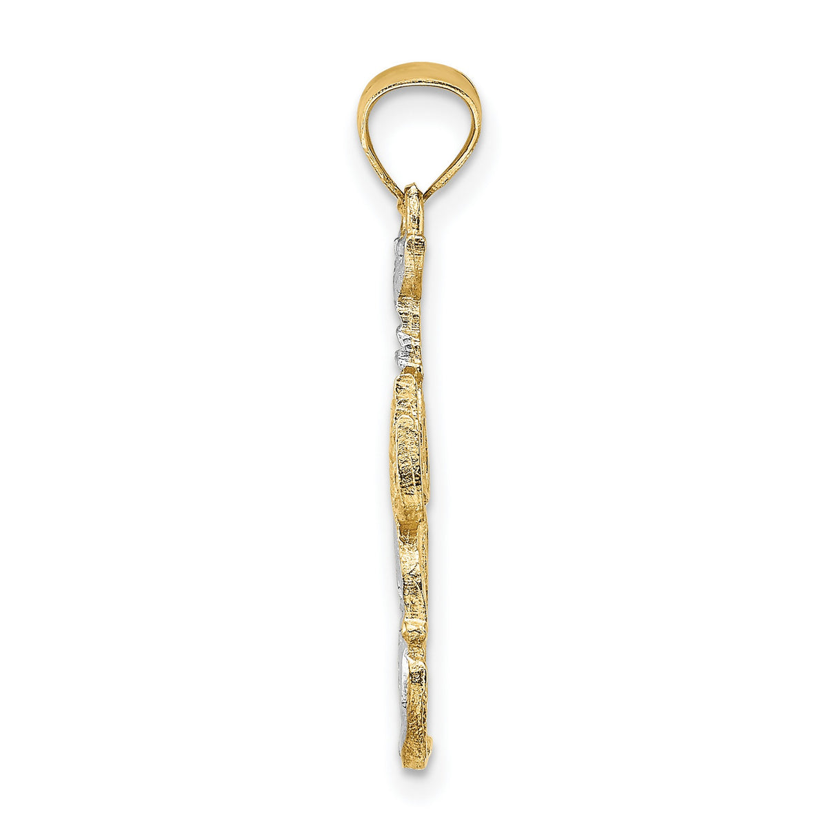 14k Two-Tone Gold Scorpion Pendant with Detailed Claws and Body, Zodiac Symbol for Men or Unisex