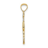 14k Two-Tone Gold Scorpion Pendant with Detailed Claws and Body, Zodiac Symbol for Men or Unisex