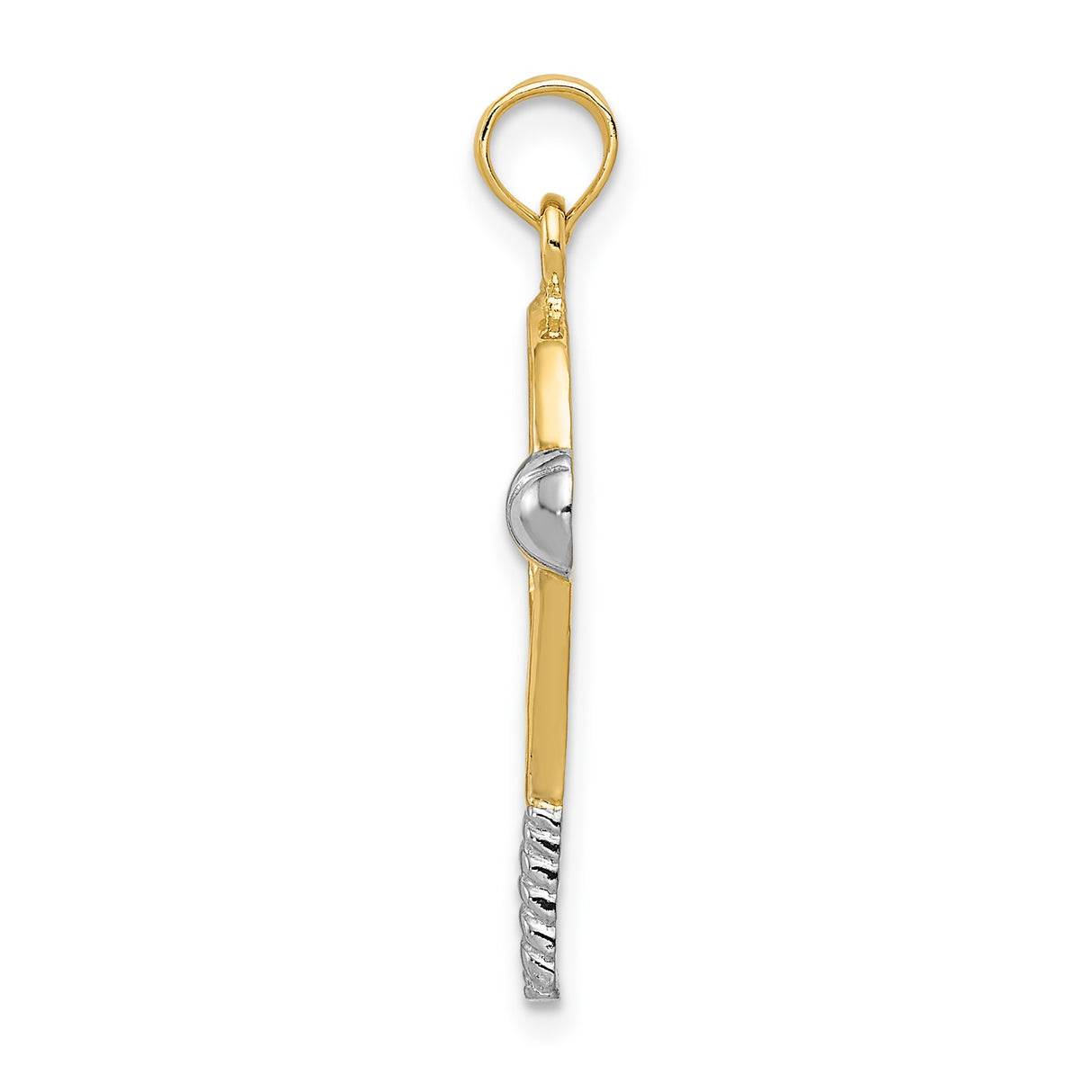 14k Multi-Tone Gold Tennis Racquet Pendant with Ball Charm, Sports Theme Jewelry
