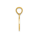 14k Yellow Gold Baseball Pendant with White Enamel Stitching Detail, Unisex Sports Charm