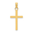 Latin Cross Charm Pendant in Real 14k Yellow Gold