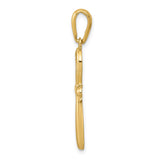 14k Yellow Gold Ankh Cross Pendant, Minimal Egyptian Symbol of Faith and Eternal Life