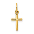 Latin Cross Charm Pendant in Real 14k Yellow Gold