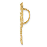 14k Yellow Gold Palm Tree Pendant, Tropical Beach Jewelry for Women or Unisex Wear