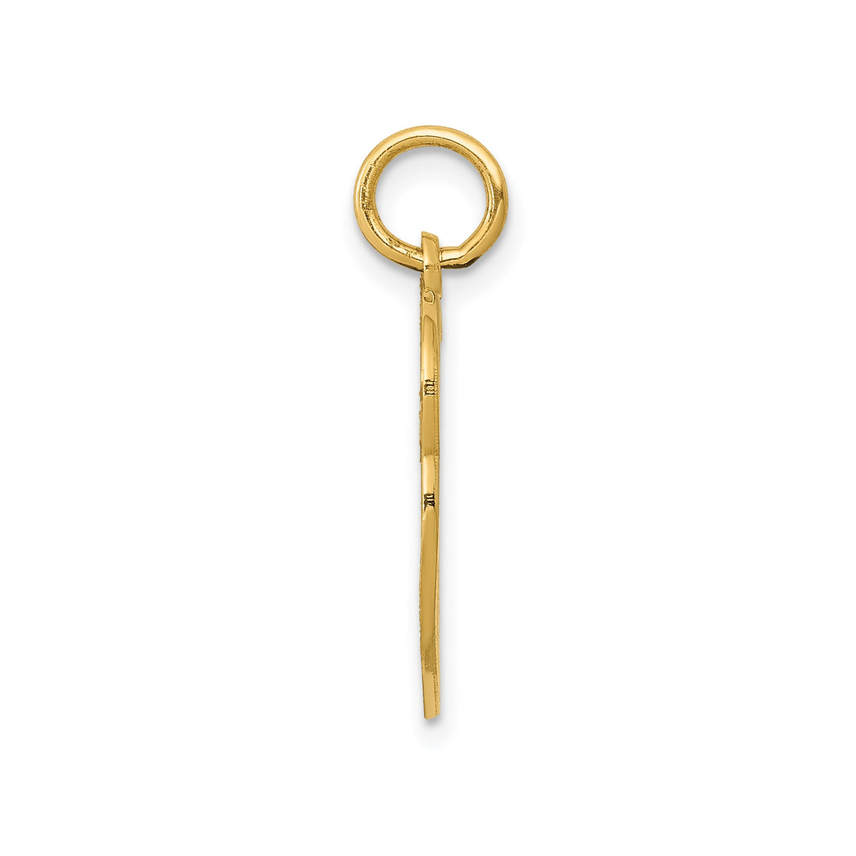 14k Yellow Gold Double Open Heart Pendant, Minimalist Romantic Jewelry for Women