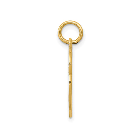 14k Yellow Gold Double Open Heart Pendant, Minimalist Romantic Jewelry for Women