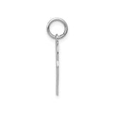14k White Gold Double Open Heart Pendant, Minimalist Romantic Jewelry for Women