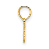 14k Yellow Gold Pendant, 100 Percent Married Text Script, Wedding and Anniversary Charm