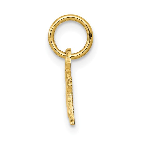 14k Yellow Gold Mom Pendant, Script Handwritten Style Charm Representing Motherhood and Love
