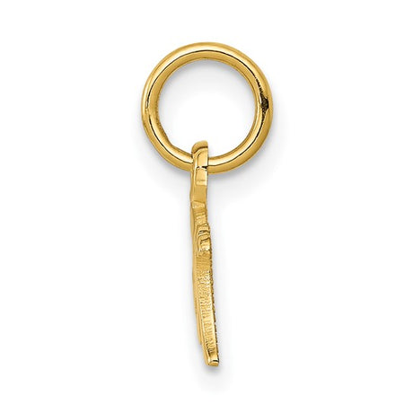 14k Yellow Gold Mom Pendant, Script Handwritten Style Charm Representing Motherhood and Love