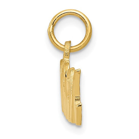 14k Yellow Gold Mom Pendant with Script Lettering, Sentimental Motherhood Charm for Women