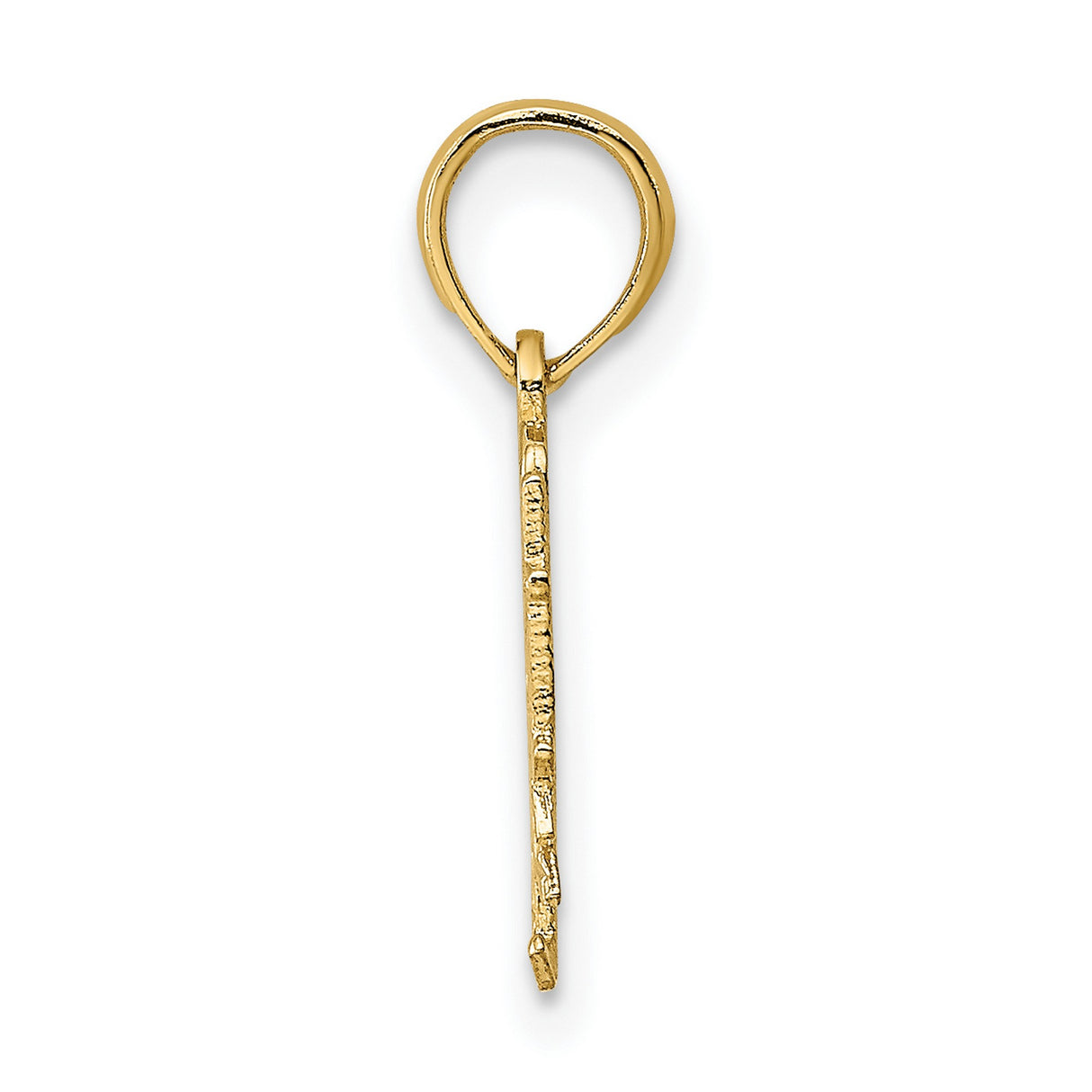 14k Yellow Gold Wife Pendant Charm with Bold Lettering, Romantic Sentimental Jewelry for Women
