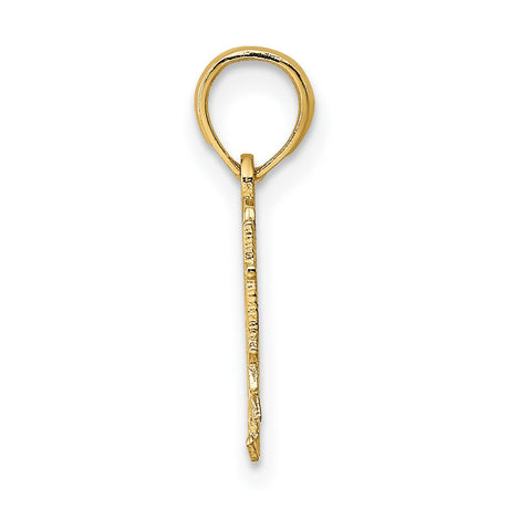 14k Yellow Gold Wife Pendant Charm with Bold Lettering, Romantic Sentimental Jewelry for Women