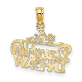 #1 DAUGHTER-IN-LAW Charm Pendant in Real 14k Yellow Gold