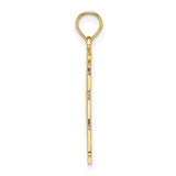 #1 SISTER Charm Pendant in Real 14k Yellow Gold