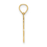 #1 SISTER-IN-LAW Charm Pendant in Real 14k Yellow Gold