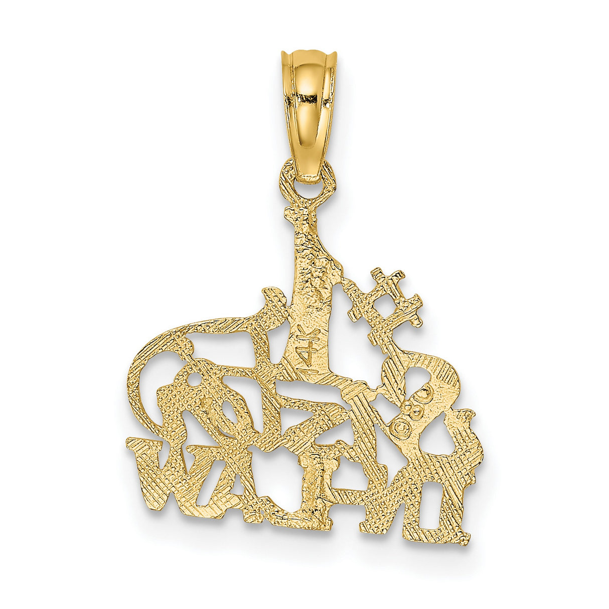 #1 SISTER-IN-LAW Charm Pendant in Real 14k Yellow Gold