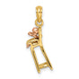 14k Two-Tone Gold Crucifix Pendant with Jesus on Modern Stylized Cross