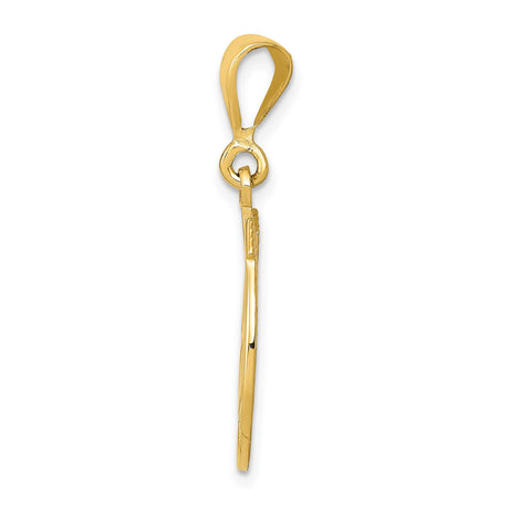 14k Yellow Gold Horseshoe Clover Pendant, Celtic-Inspired Four Leaf Clover Charm