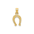 14k Yellow Gold Horseshoe Pendant, Classic Symbol of Luck and Protection for Women or Unisex Wear