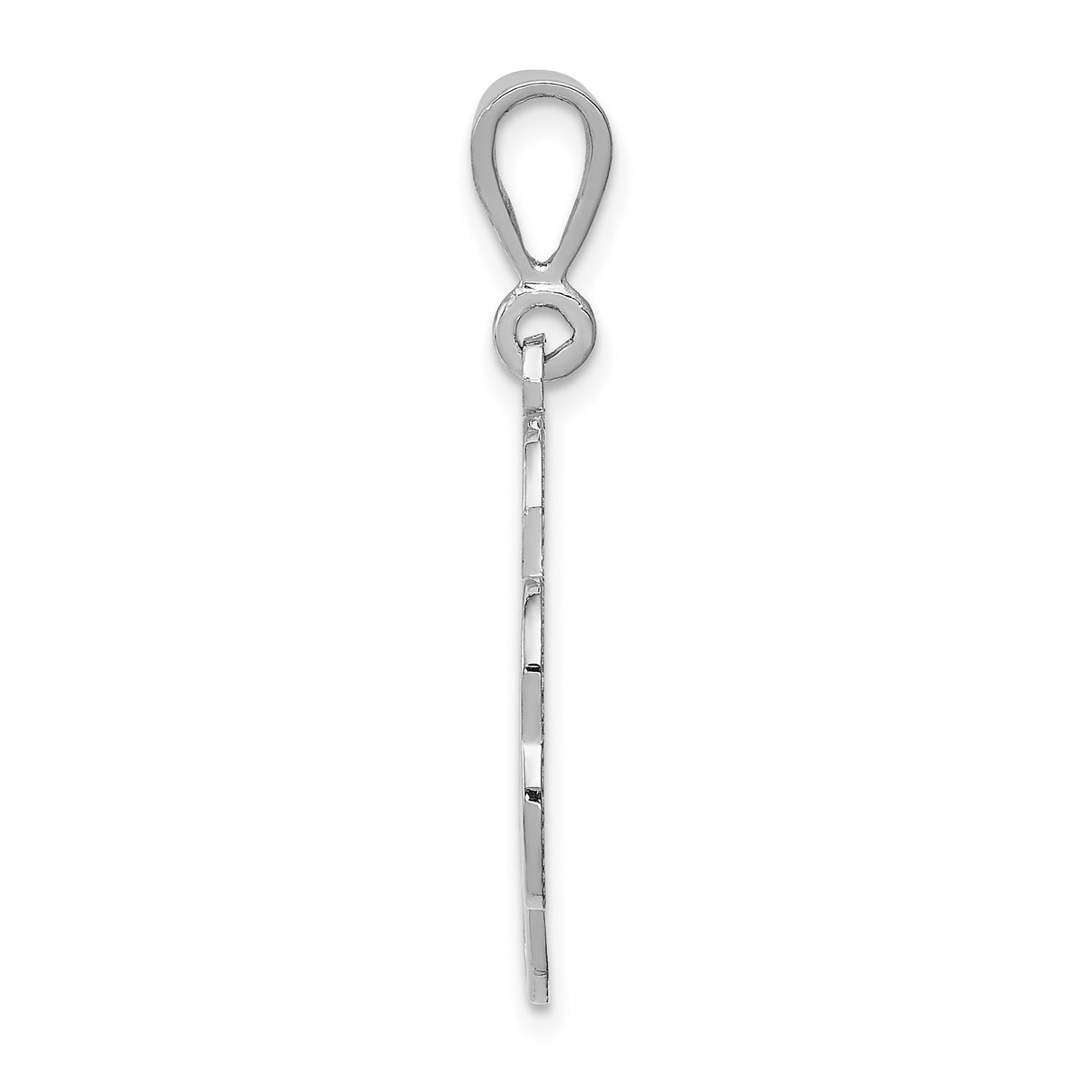 14k White Gold Shamrock Pendant with Trinity Knot Heart Leaves, Irish Heritage Jewelry