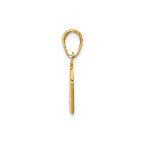 14k Yellow Gold Four Aces Card Pendant, Playing Card Fan Charm, Casino Poker Theme