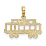 14k Yellow Gold San Francisco Cable Car Pendant, California Travel Charm Jewelry