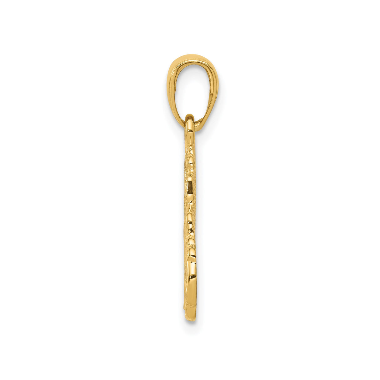 14k Yellow Gold Semi Truck Pendant, Detailed Big Rig Cab Style Charm for Men