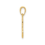 14k Yellow Gold Semi Truck Pendant, Detailed Big Rig Cab Style Charm for Men