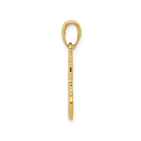 14k Yellow Gold Semi Truck Pendant, Detailed Big Rig Cab Style Charm for Men