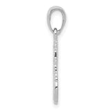 14k White Gold Truck Pendant with Semi Truck Design, Trucking Jewelry for Men
